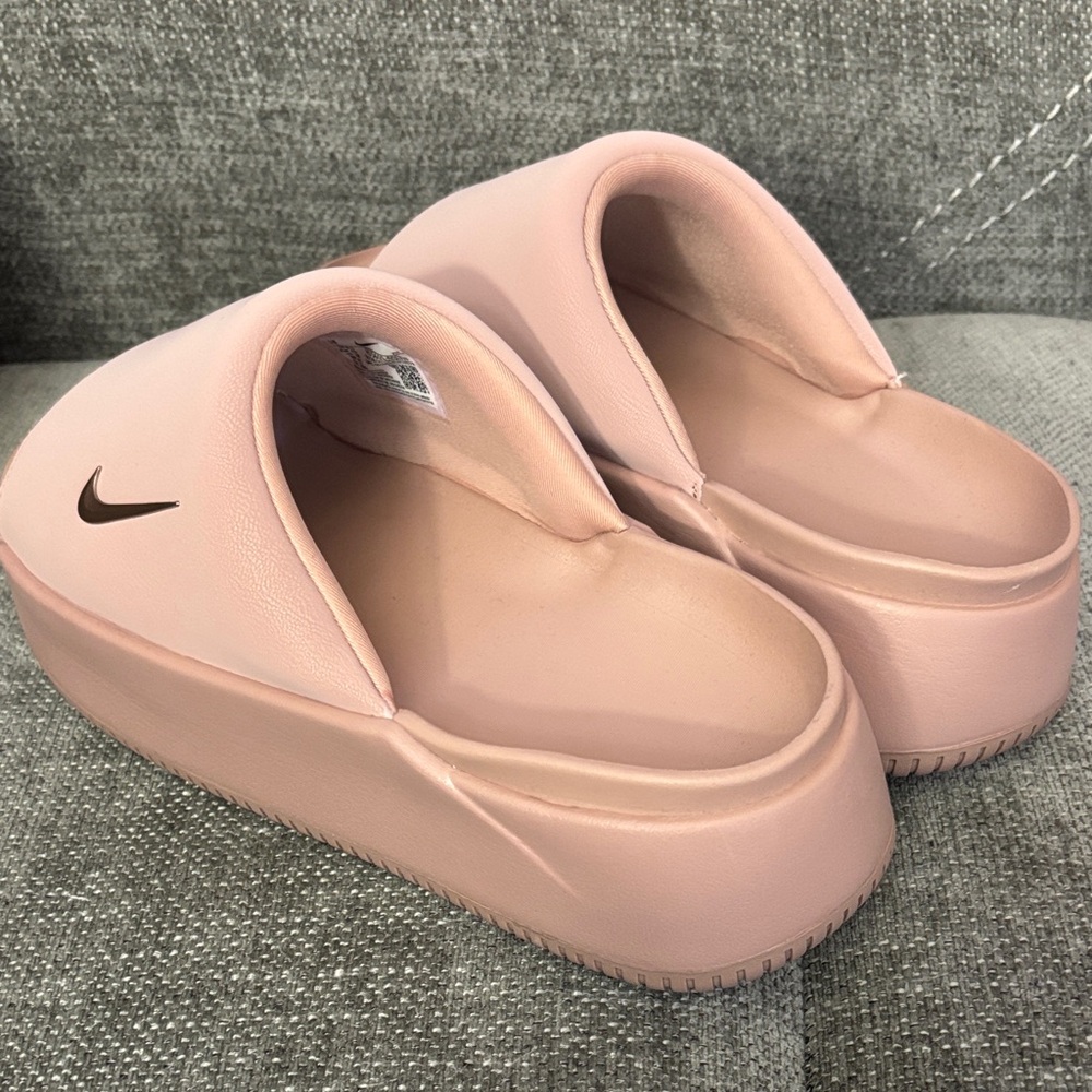 Nike Women's Blush Pink Platform Slide Sandals - Picture 6 of 7